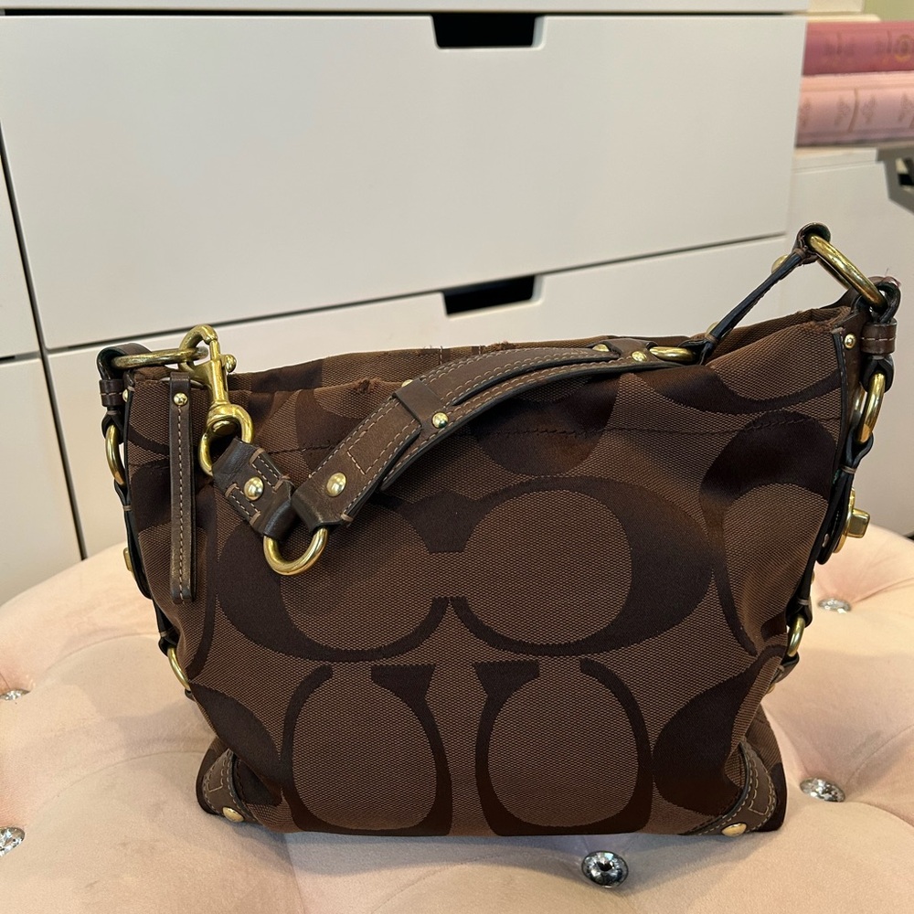 Coach Brown Canvas purse